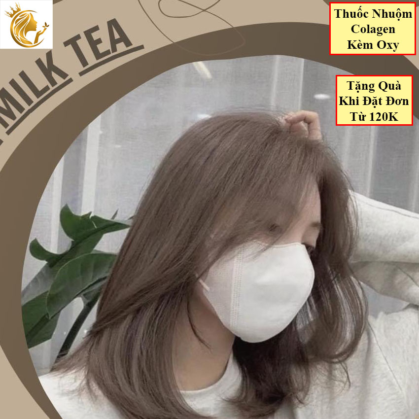 Milk Tea Color Hair Dye with Oxygen