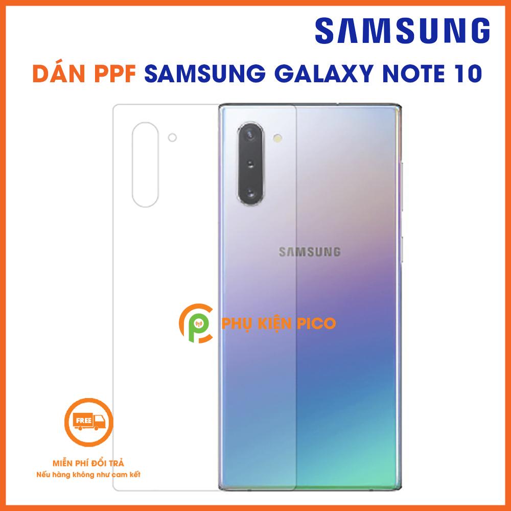 Dán lưng Samsung Note 10 full mặt lưng - Dán PPF mặt lưng Samsung Galaxy Note 10 dẻo trong suốt
