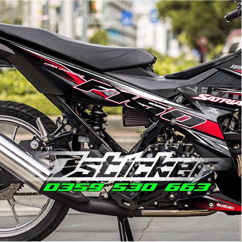 [TP.HCM] Tem Satria F150 đỏ rời xe đen - hot 2020 [KÈM QUÀ TẶNG]