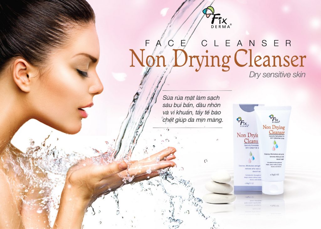 Fixderma Non Drying Cleanser sữa rửa mặt cho da nhạy cảm 60g