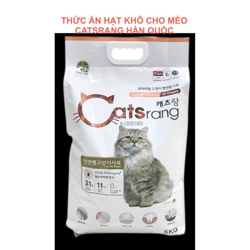 Thức Ăn Cho Mèo Catsrang - 1Kg Túi Zip Bạc