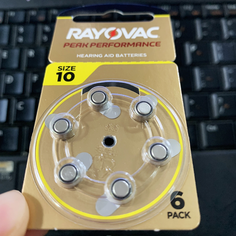 Pin máy trợ thính Rayovac PR70, Pin A10 ( vỉ 6 viên )