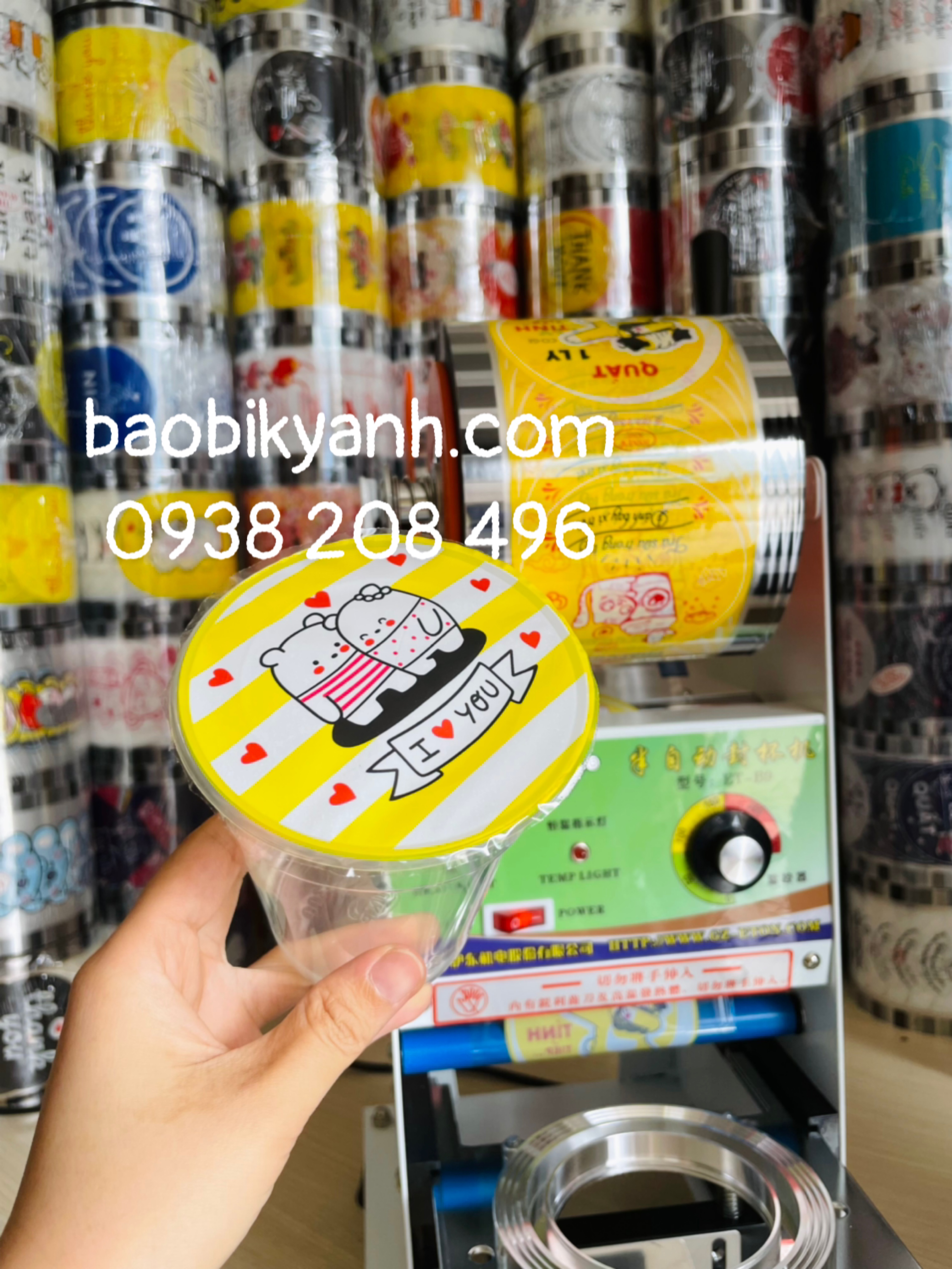 Màng ép ly/Keo dán miệng ly 2400 nắp