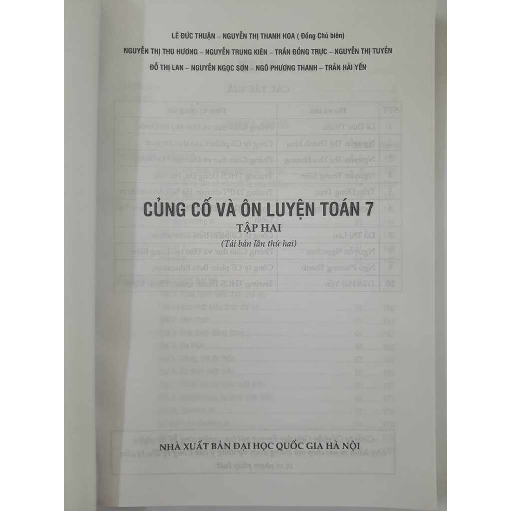 Sách - Củng cố và Ôn luyện Toán 7 Tập 2