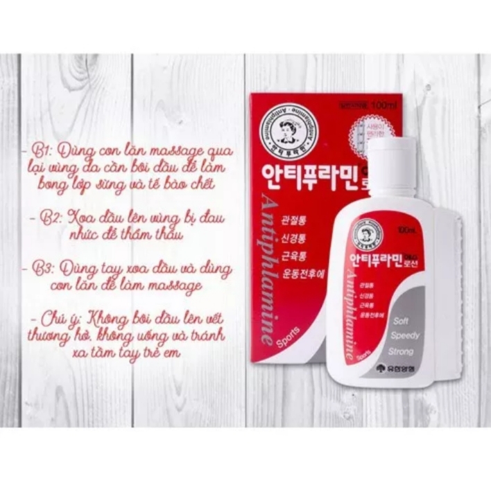 [CHÍNH HÃNG] Dầu nóng Hàn Quốc xoa bóp massage Antiphlamine 100ML