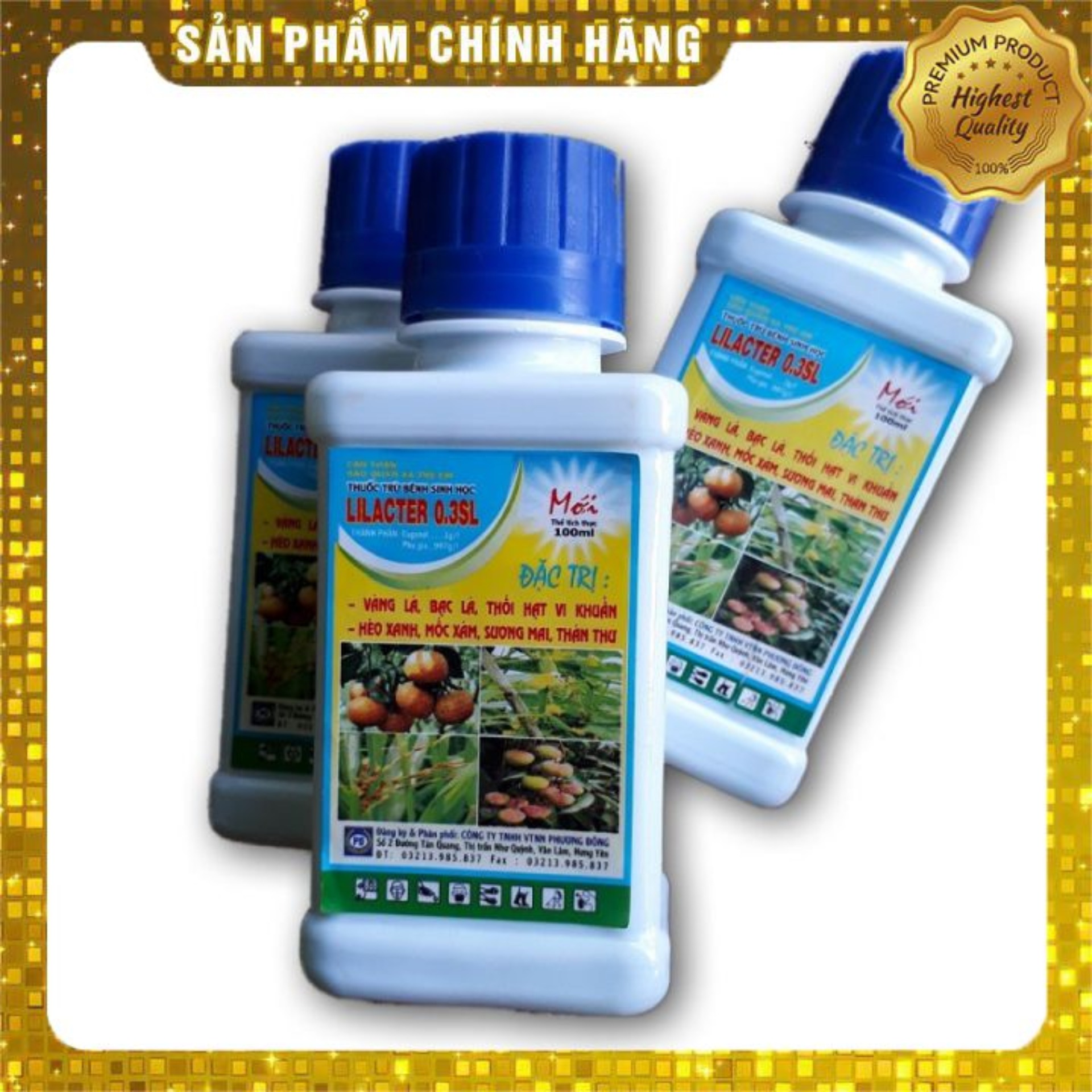 Th.uốc tr.ừ bệnh LILACTER 0,3SL (100ml) Đặc tri. héo xanh, mốc xám, thối hạt vi khuẩn