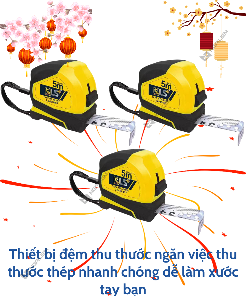 Thước bọc cao su 2 mặt LS+
