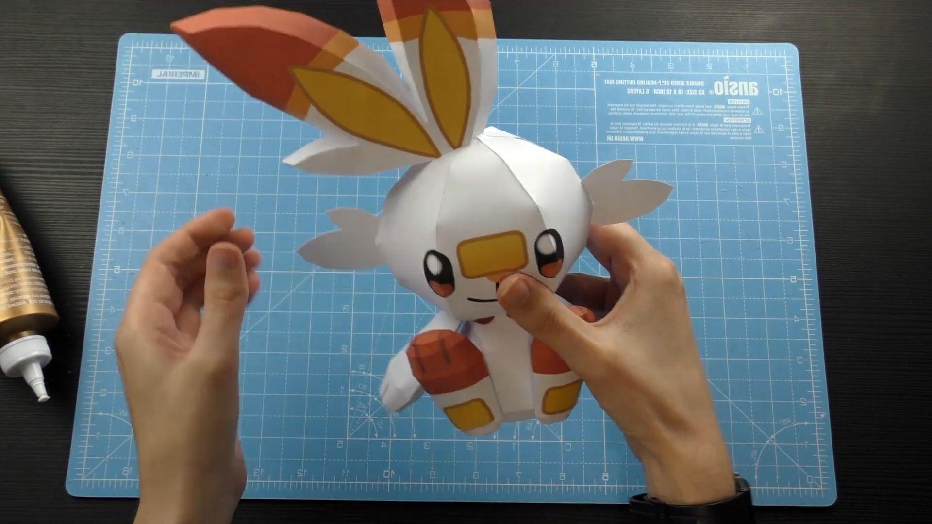 [HCM]Mô hình giấy [Pokemon Sword and Shield] Scorbunny