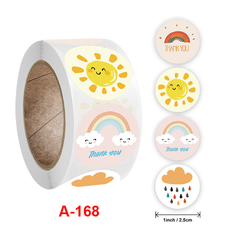 Cuộn 500 tem Sticker in màu tự dính 2.5cm