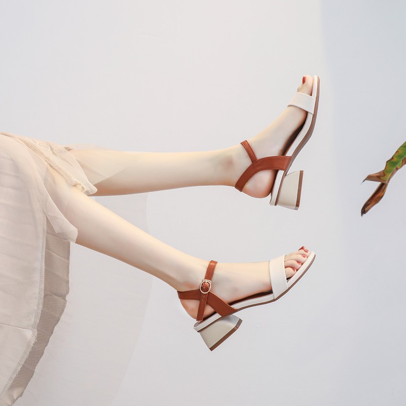 [HCM]Giày sandal gót vuông 3p RF