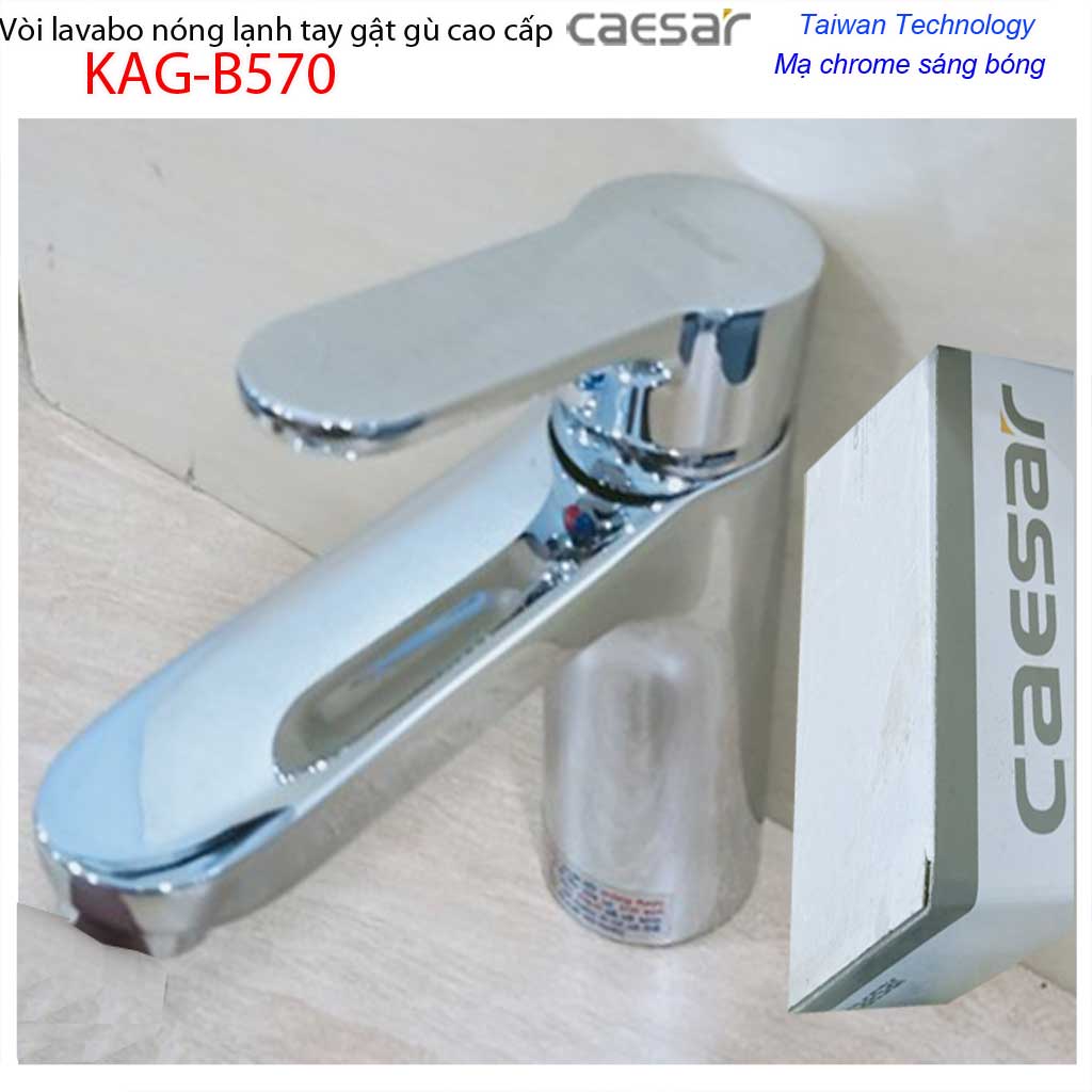 Vòi lavabo Caesar KAG-B570C chiết khấu giá tốt chất lượng tốt, vòi chậu gật gù nóng lạnh Caesar