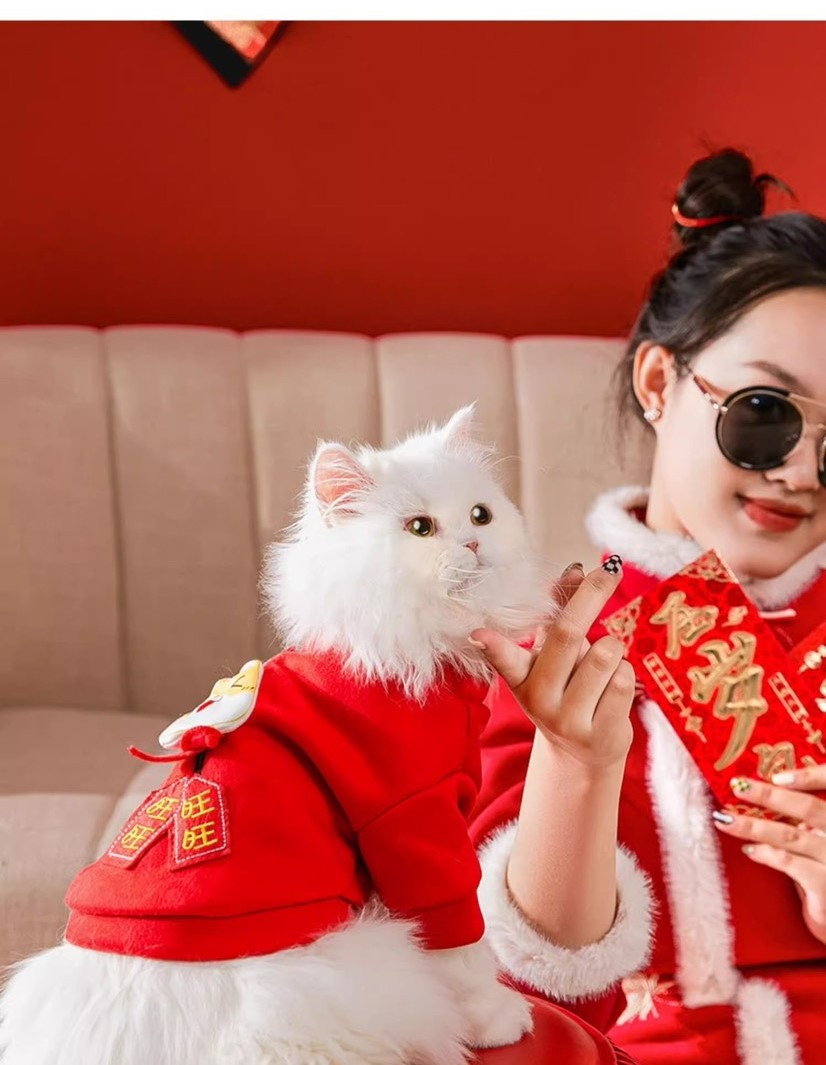 áo nỉ - áo ấm - áo thu đông - áo hình cún híp mắt dành cho chó mèo - T3 PETS SHOP