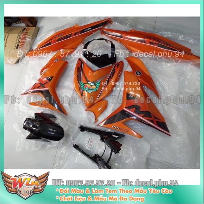 Tem rời Exciter 150 Mx cam đen