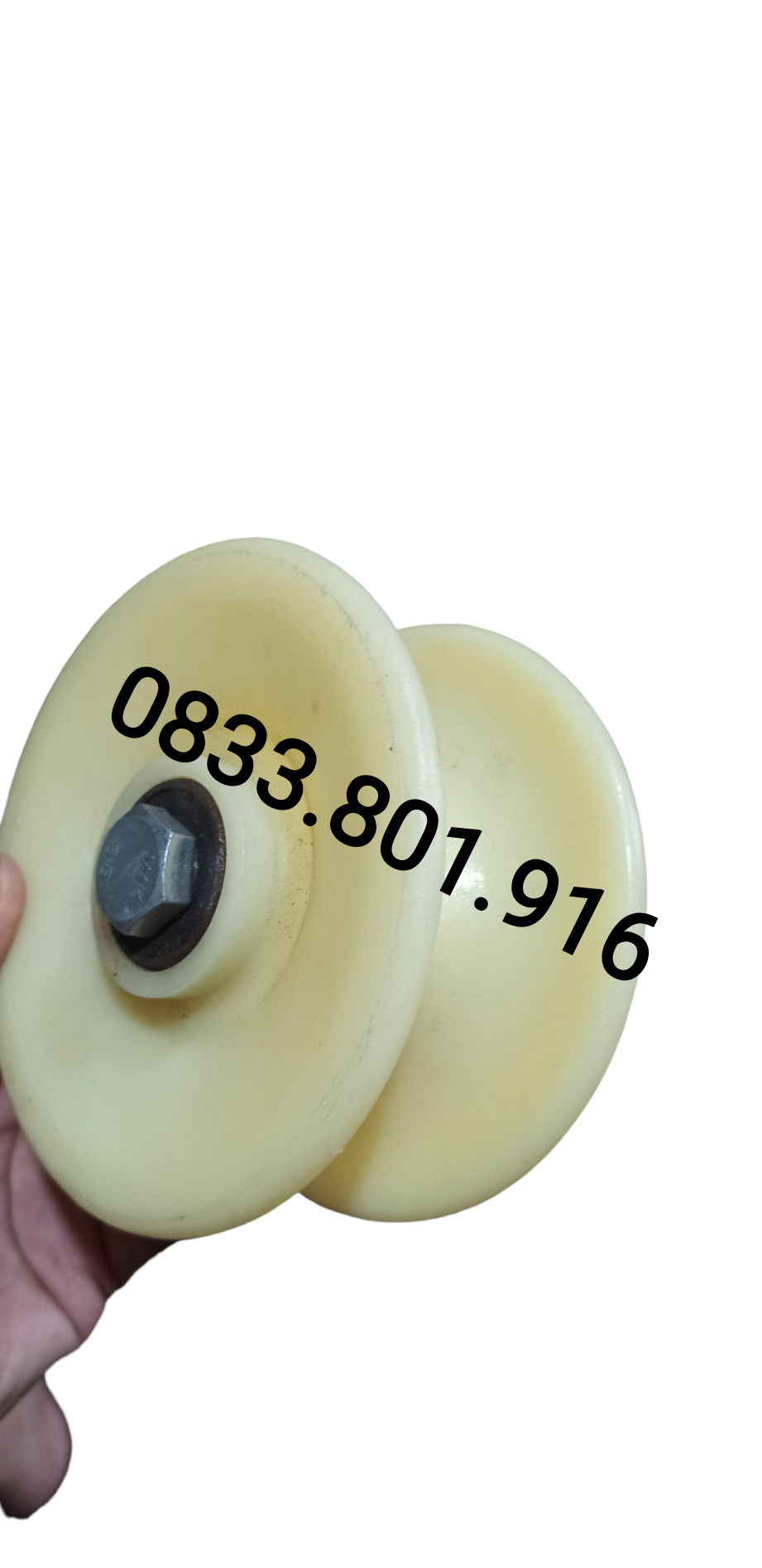 Bánh xe ròng rọc nhựa 120x60, bánh xe rời lắp ròng rọc, bánh xe buli nhựa, dùng cho thợ xây lắp