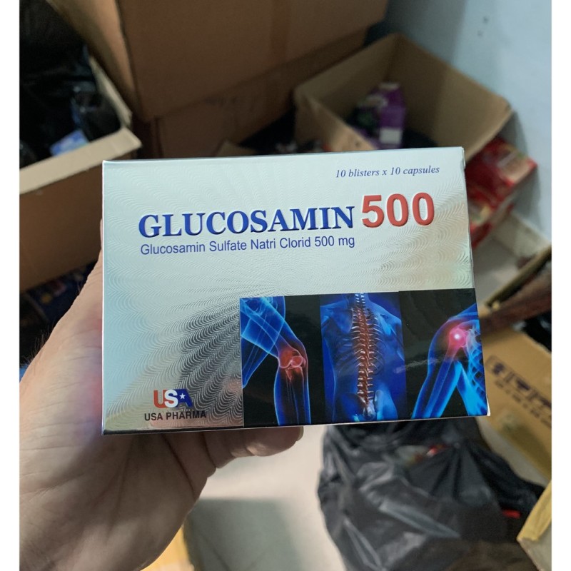 GLUCOSAMIN 500 - HỖ TRỢ TĂNG TIẾT DỊCH KHỚP CHÍNH HÃNG HIỆU QUẢ CAM KẾT NHƯ HÌNH HỘP 100 VIÊN