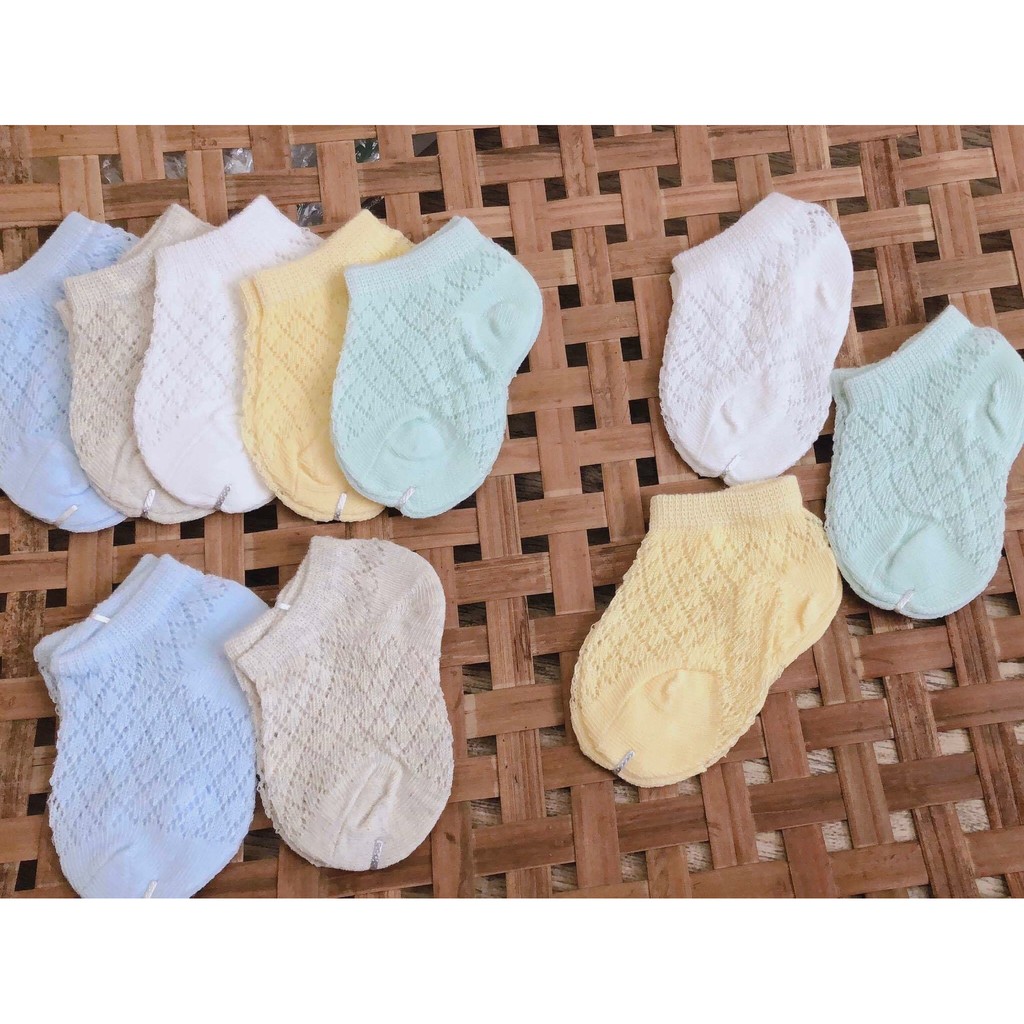Sét 5 đôi tất lưới hình gấu cho bé trai, bé gái (MATRAI01)