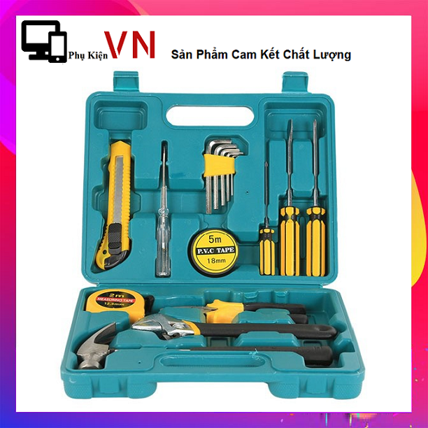 ⚡ new new ⚡ bộ đồ nghề sửa chữa 15 món - lechgtools lc8016 - bộ dụng cụ sửa chữa đa năng gồm 15 dụng cụ và 1 hộp đựng tiện lợi