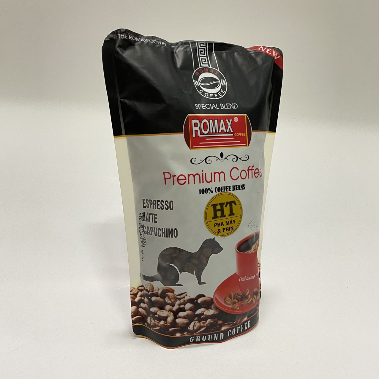 Cà phê hạt rang mộc ROMAX HT Arabica Robusta Espresso - Romax Coffee (dùng pha máy)