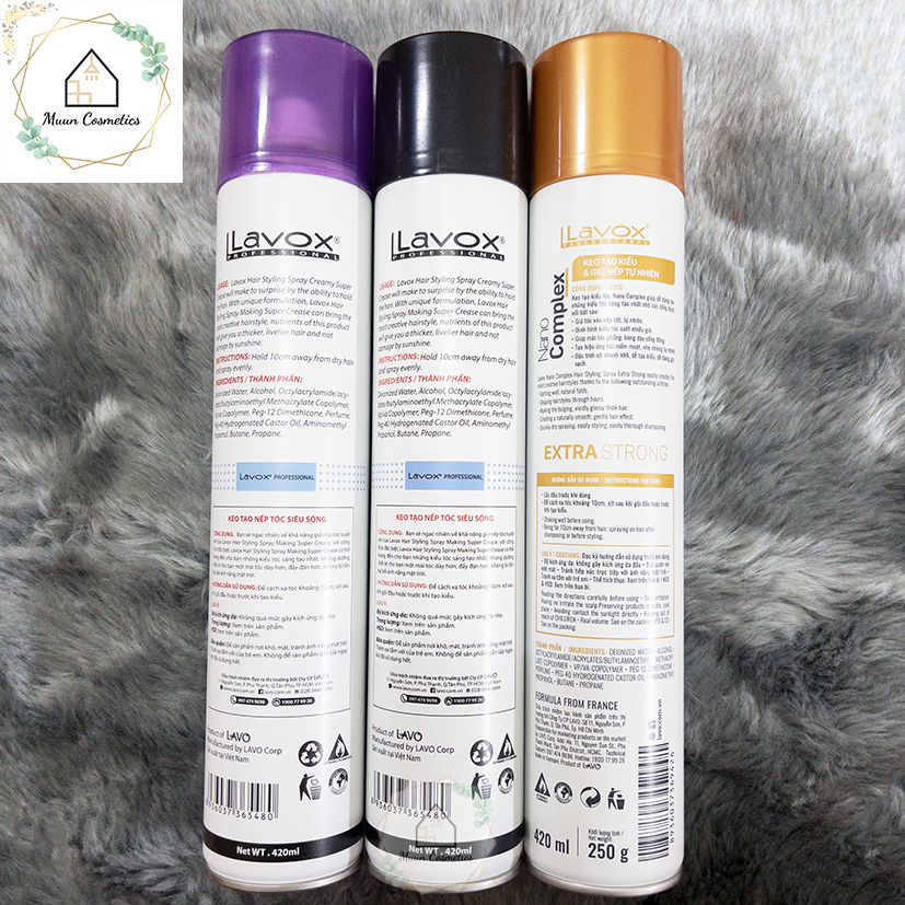 Keo Xịt Tóc Giữ Nếp Lavox 420ml