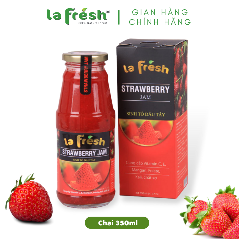 [HCM]Sinh Tố Dâu Tây Lafresh Đà Lạt 350ml