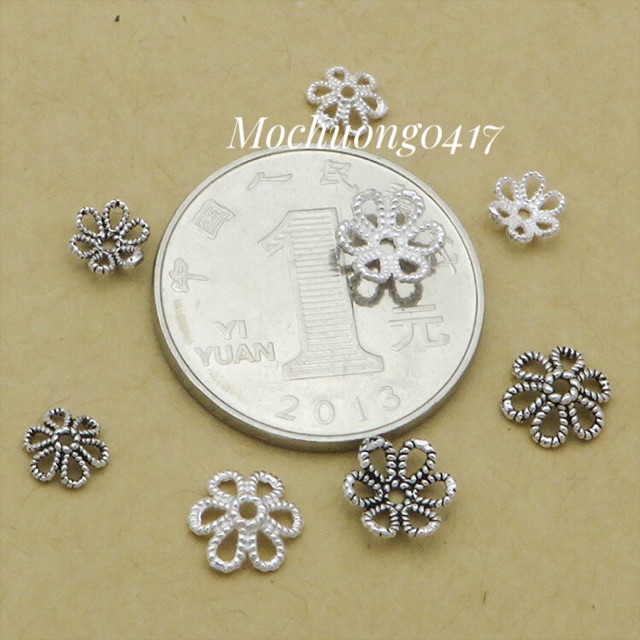 [S925] Charm bạc ốp cánh hoa - MH253