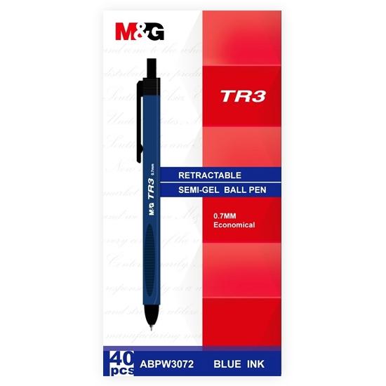 Vỉ 5 bút bi m&g tr3 xanh