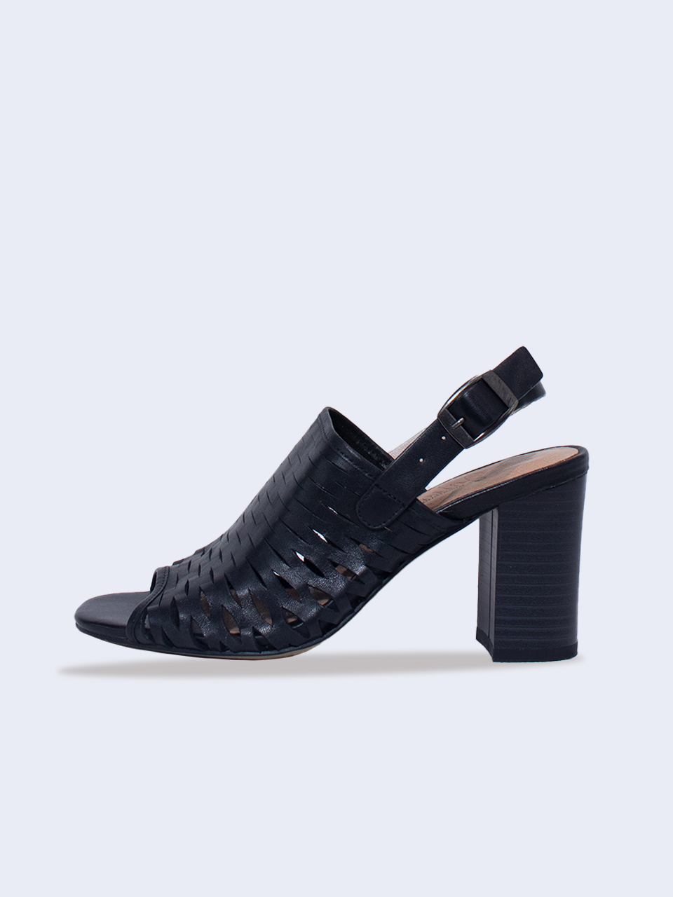 Giày Sandal gót trụ 7cm da thật cắt lazer SE01- SALSA