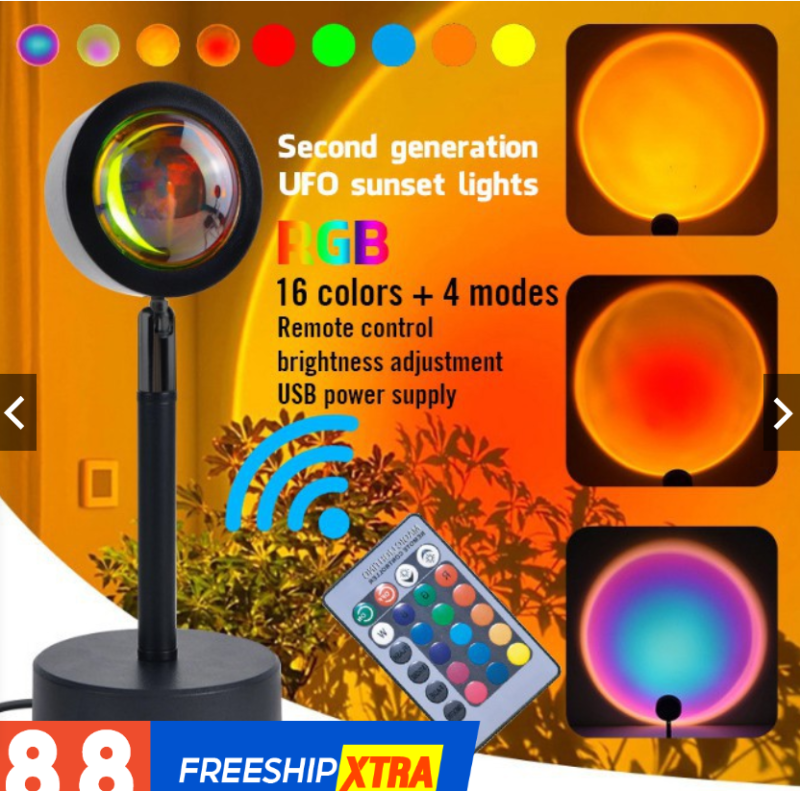 Bảng giá Đèn hoàng hôn có chuyển đổi 4 màu,đèn led trang trí chụp ảnh quay video livestream rất đẹp,Đèn Led Tiktok đèn led trang trí phòng ngủ, đèn ngủ, đèn hoang hôn(Giao hàng trong nước)