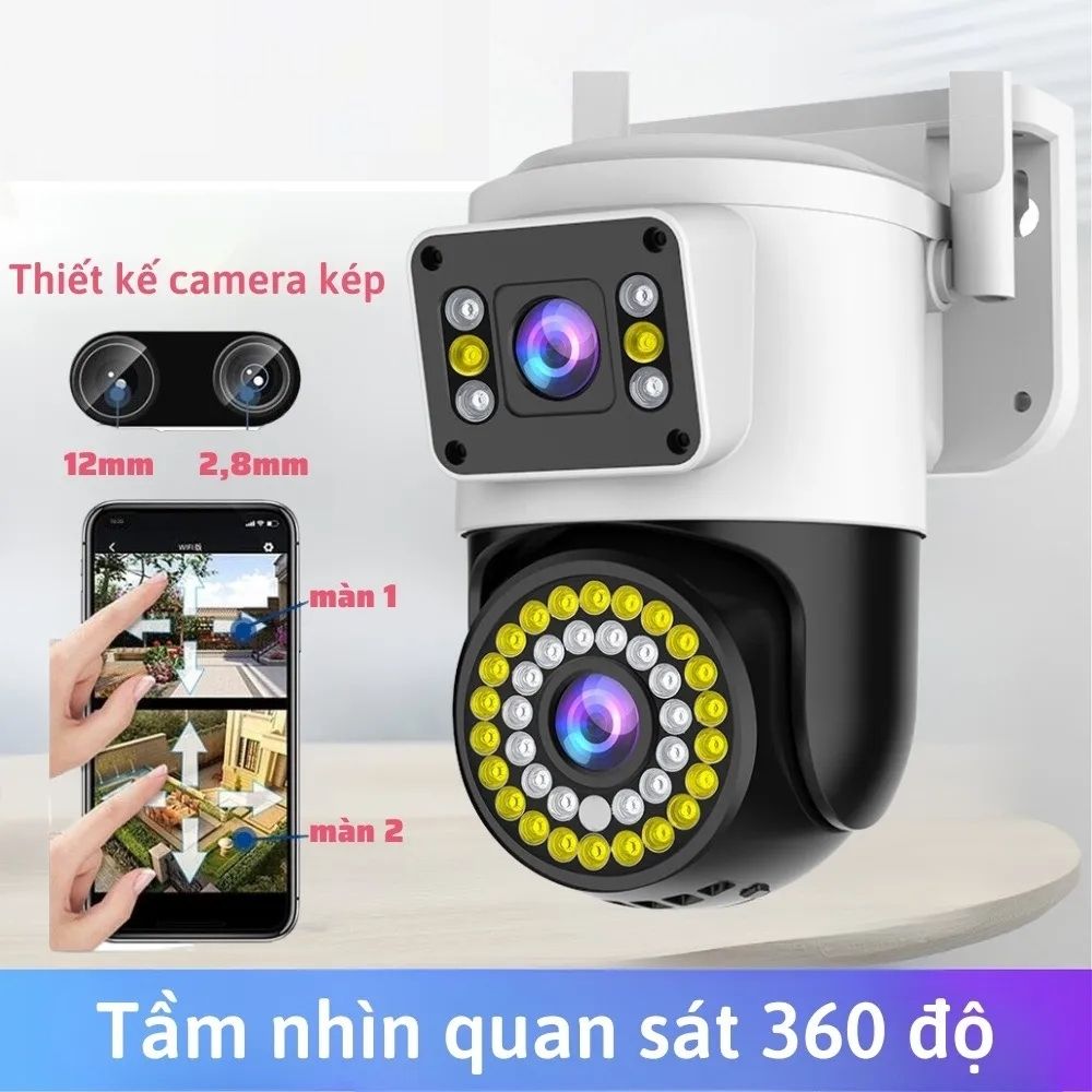 Yoosee model 2024 yoosee camera 5.0mpx 2 eyes mode q42d-wide angle-Super focus-two conversation-360 degree rotation anti-theft alarm function outdoor IP WiFi camera X9000