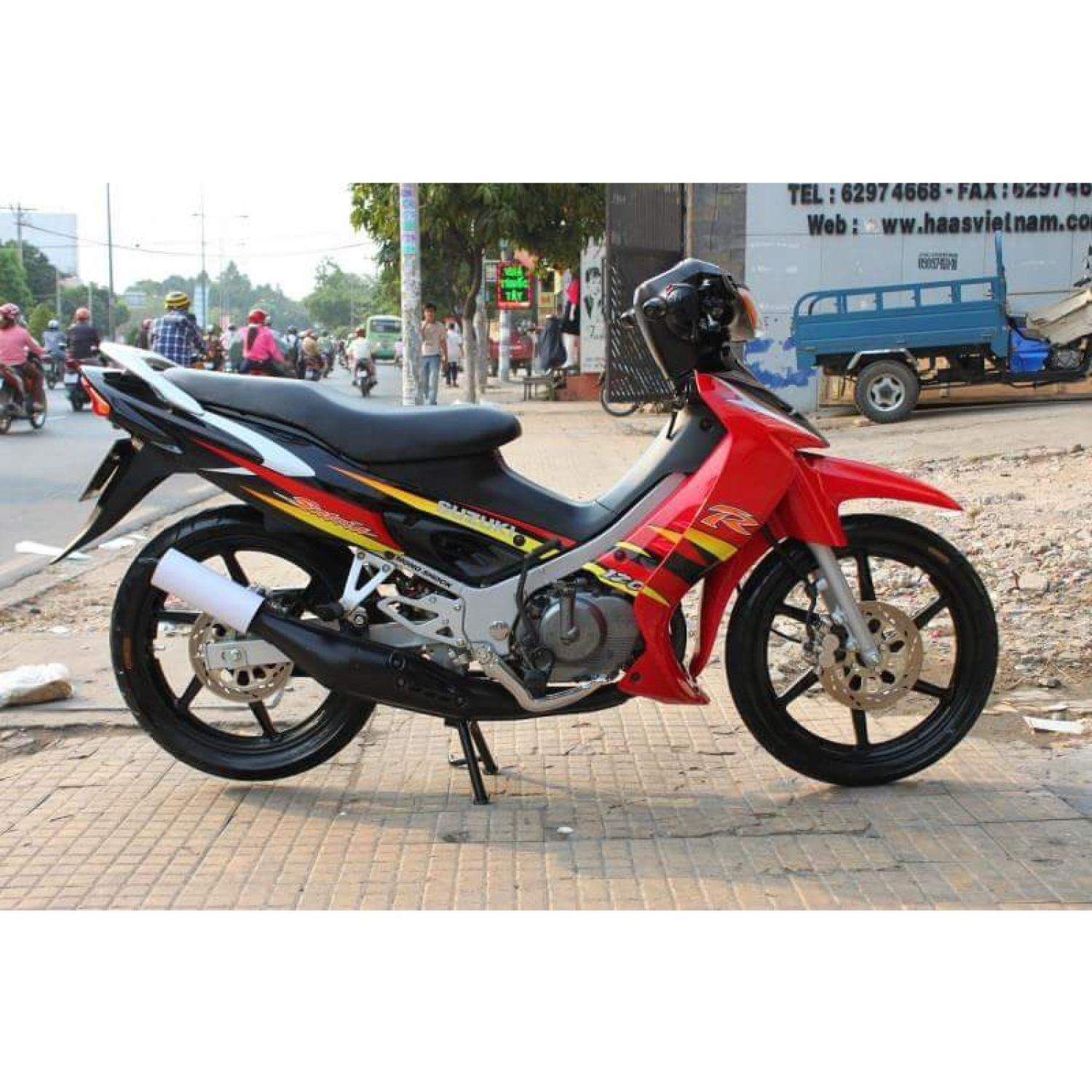 Tem Rời Suzuki Xipo Satria 2006 Đỏ Đen