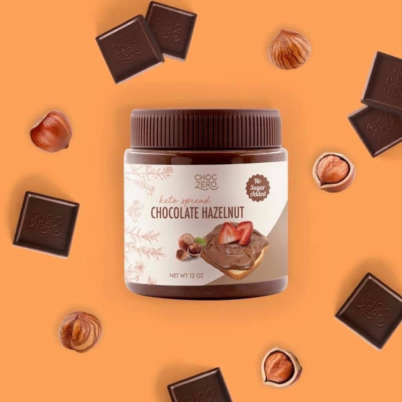 Sốt Chocolate Hạt Phỉ không đường CHOCZERO sugarfree ( keto, eat clean, gymer, tiểu đường)