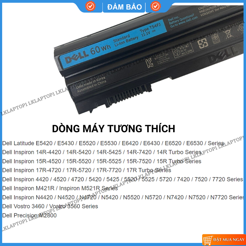 3460 new Dell Latitude E6420 e6430 E5420 E5520 E5530 e6440 E6520 e6540 e5430 voile 3560 100% t54fj Zin battery