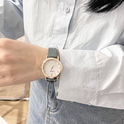 Đồng hồ nữ Doukou dây da thời trang mềm mại ôm tay