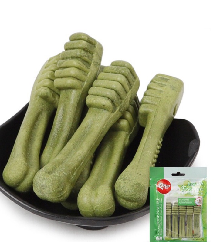 Hanpet Túi 6 chiếc Orgo Xương nhai bổ sung dinh dương, giúp sạch răng miệng, hương vị trà xanh -  HCM