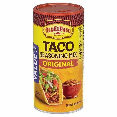 Gia vị taco seasoning mix hot & spicy, original old el paso 28g