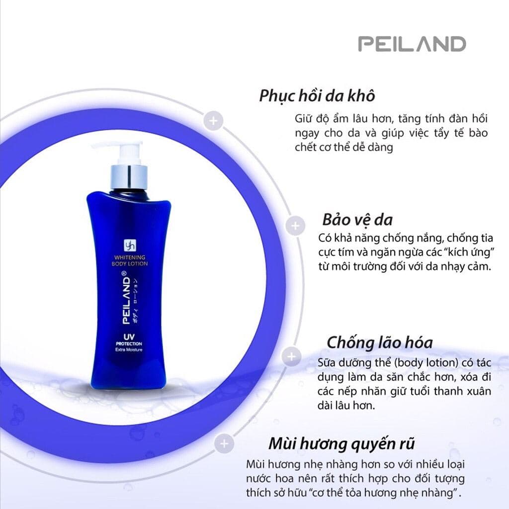 Sữa dưỡng thể trắng da Peiland 350ml