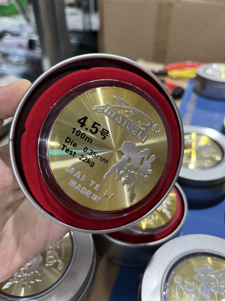 Cước hộp sắt 100m