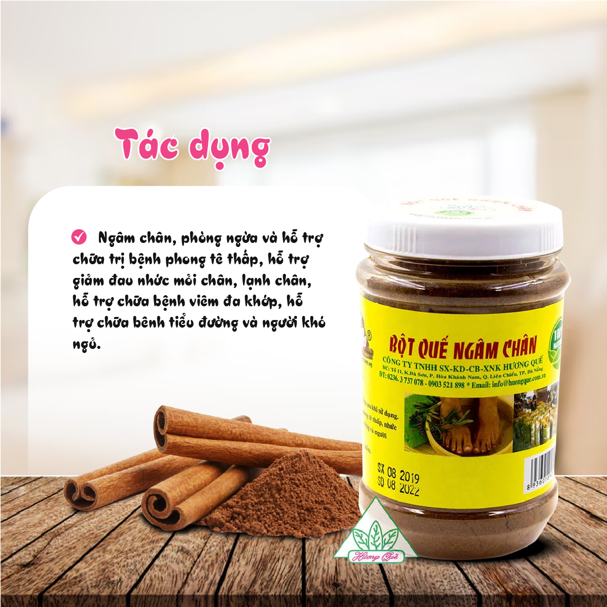 Bột Quế Ngâm Chân Hương Quế, lọ 200 gr