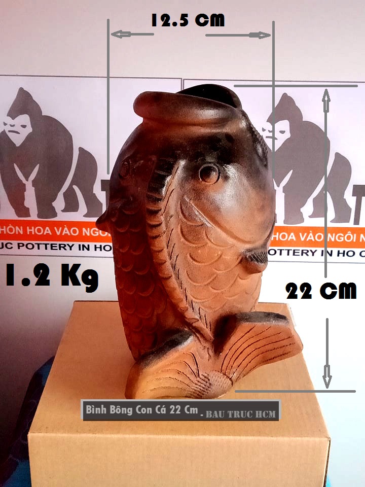 [HCM]CÁ GỐM PHONG THỦY 22 CM