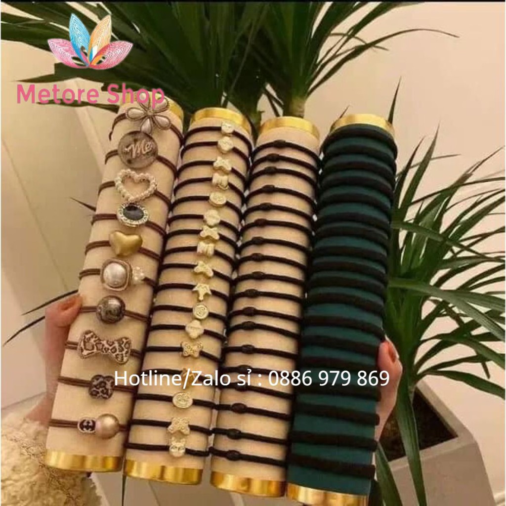 Sét 60 Dây Buộc Tóc Hàn Quốc Retro Classic Nhiều Kiểu