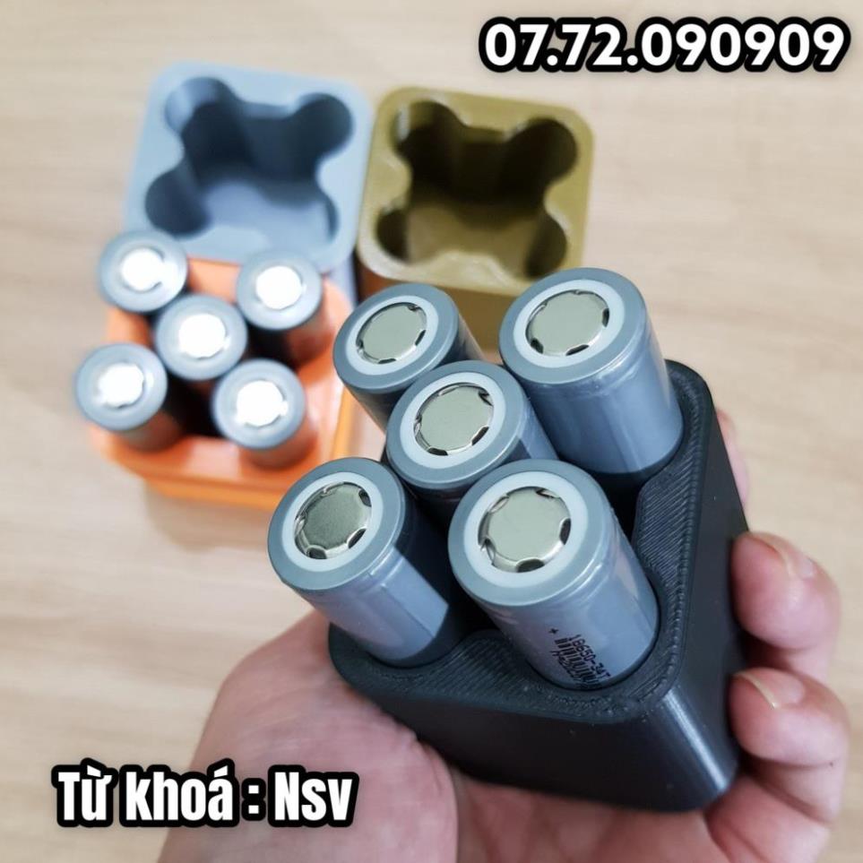 Nsv Khuôn đóng cell pin 18650, 5 cell lệch hàng dùng đóng pin Makita 12v