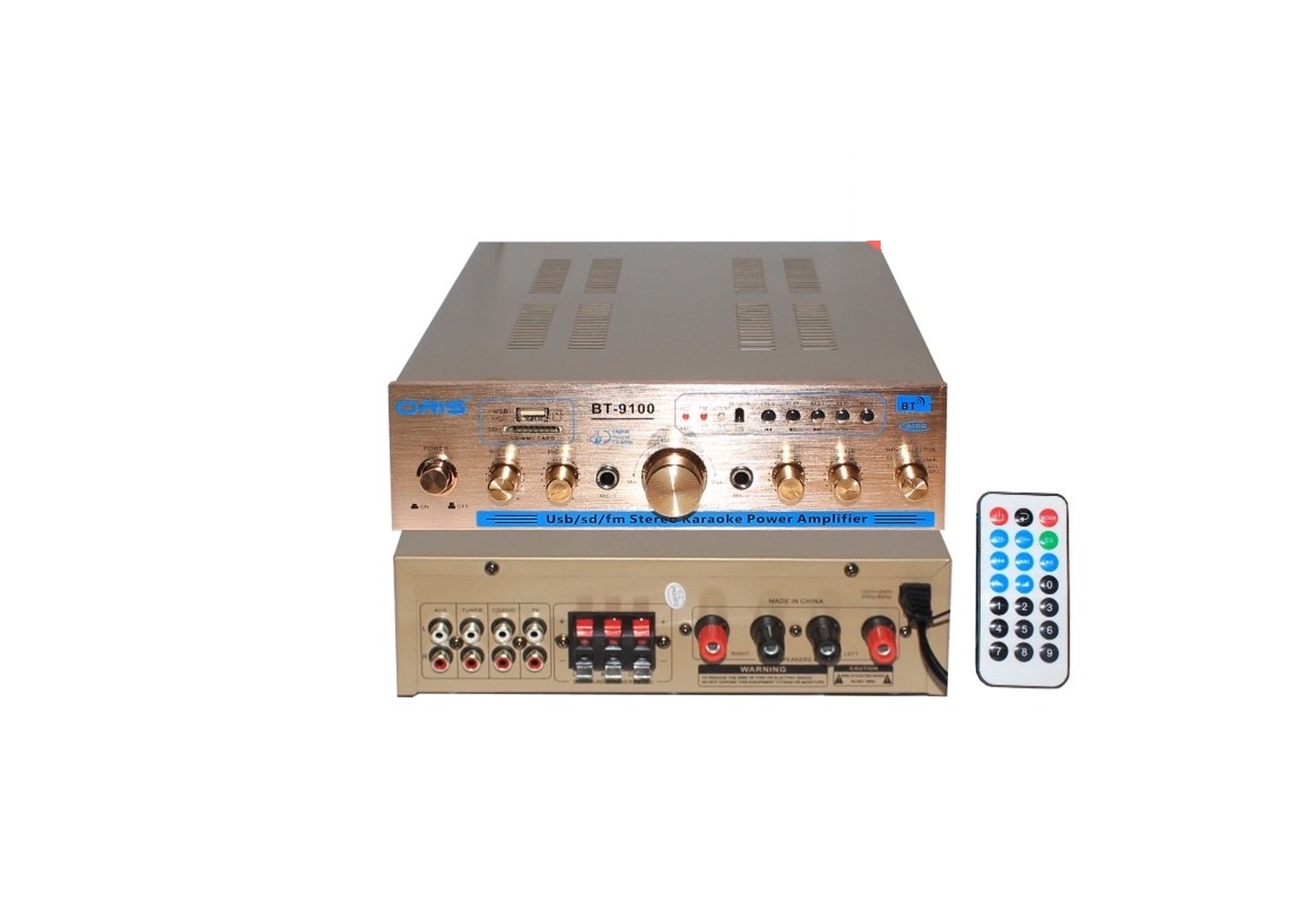 AMPLY MINI KARAOKE 300W ORIS BT-9100 CÓ BLUETOOTH