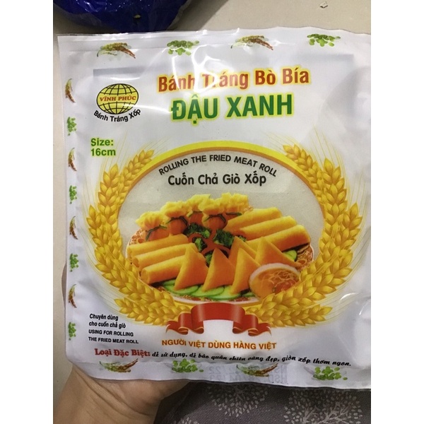 10 gói vỏ bò bía - bánh đa nem đậu xanh cuốn chả giò