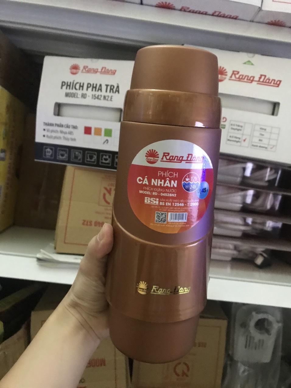 Phích Nước Rạng Đông Cầm Tay 0,45 Lít RD 04528 N1/ 04528N2