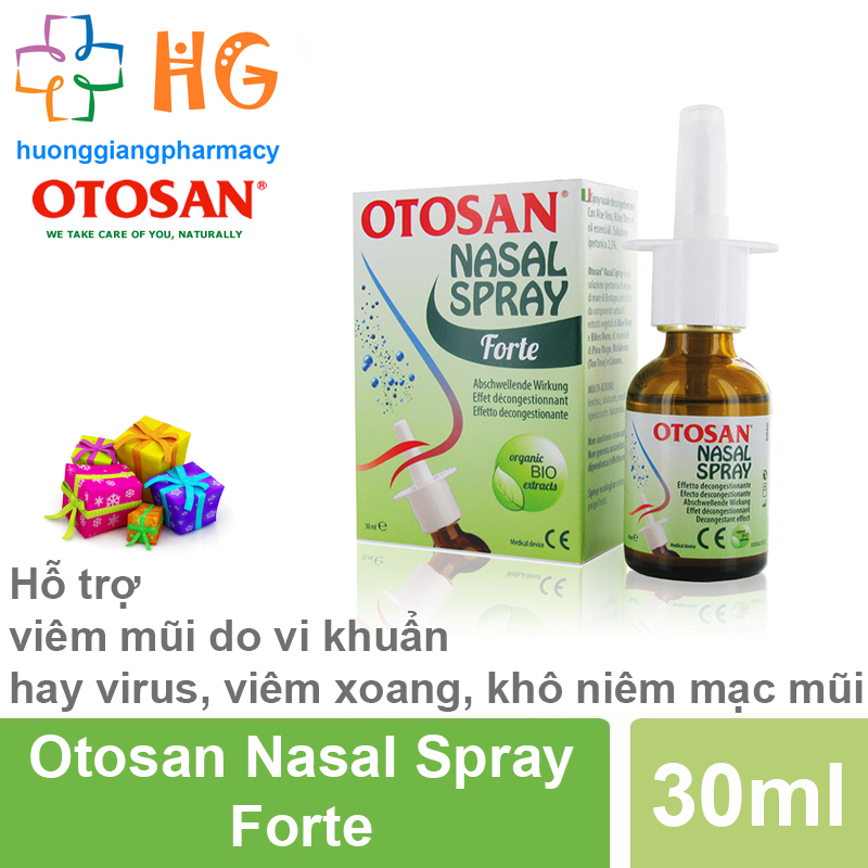 Xịt mũi Otosan nasal spray Xịt xoang mũi Viêm mũi dị ứng Viêm Xoang Giảm ngạt mũi Chảy nước mũi Thông thoáng đường thở