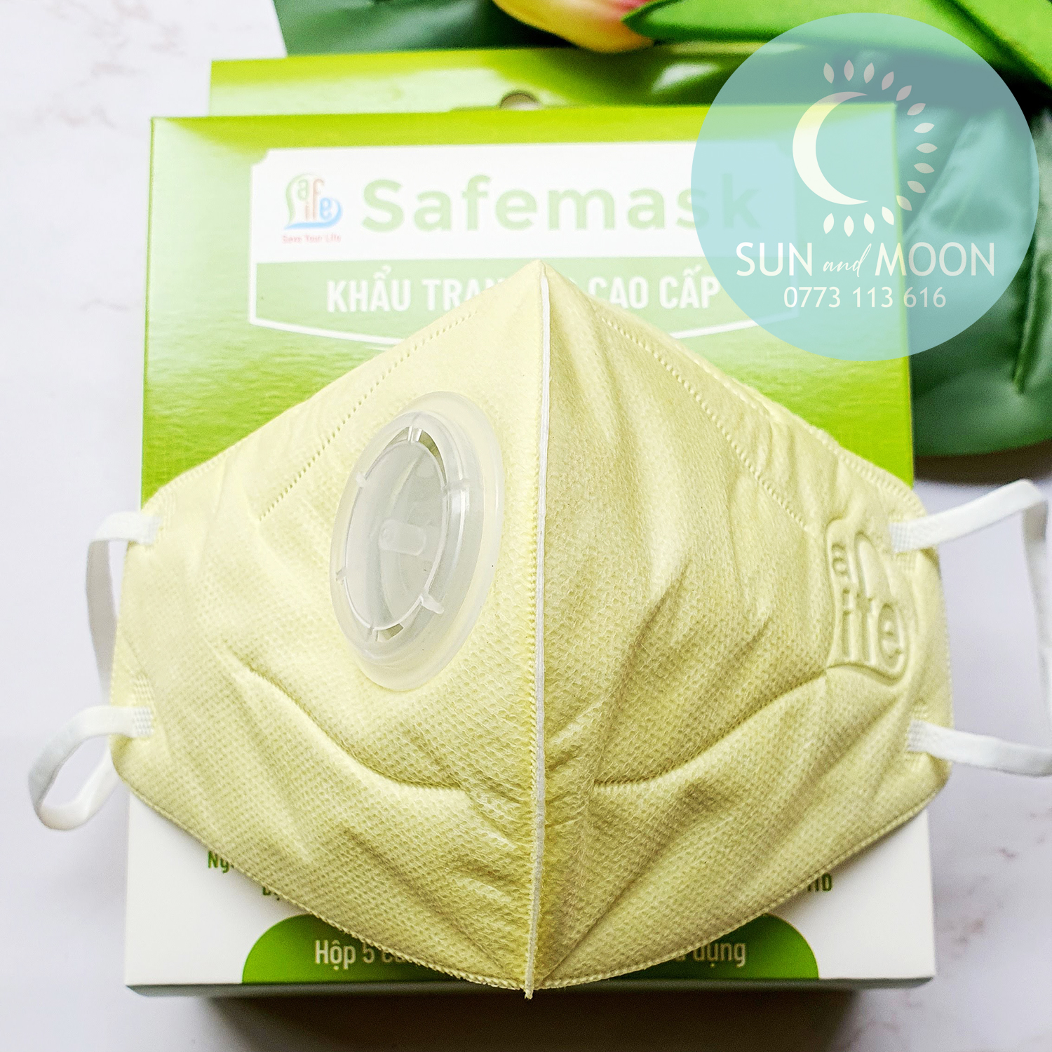 [HCM][SAFELIFE VN] Khẩu trang 3D (N99) VAN GOLDMASK chống bụi mịn pm2.5 (Phiên bản giới hạn 08 lớp) Hộp 05 cái.