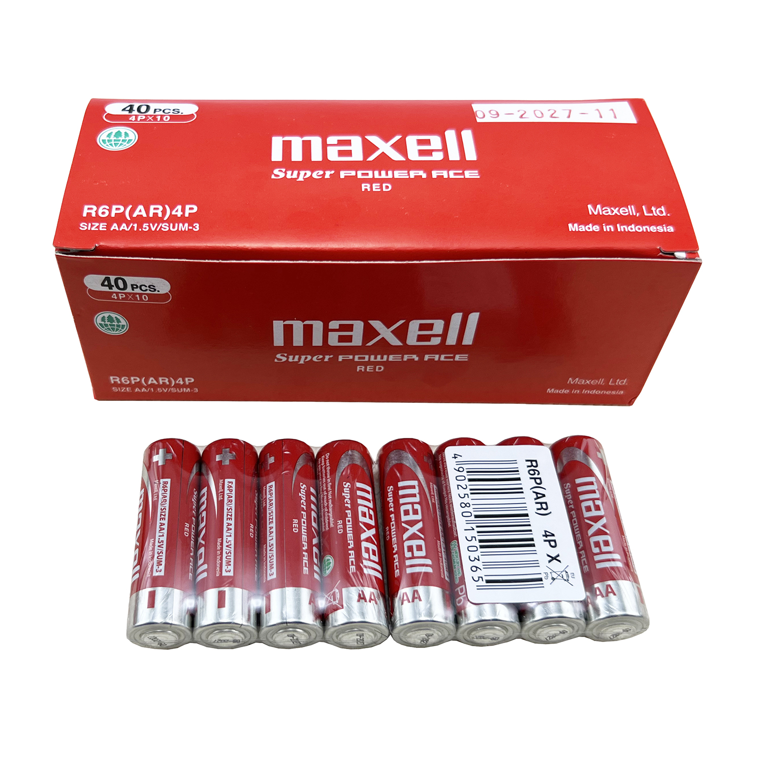 Pin AA ( 2A ) Maxell ( pin tiểu Lớn) carbon  Siêu Bền R6P (Đỏ)  Maxell Super Power Ace