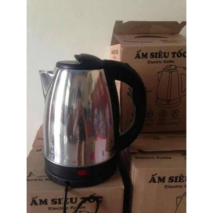 Ấm Siêu Tốc Electric Kettle 1.8 Lít (ấm Inox)