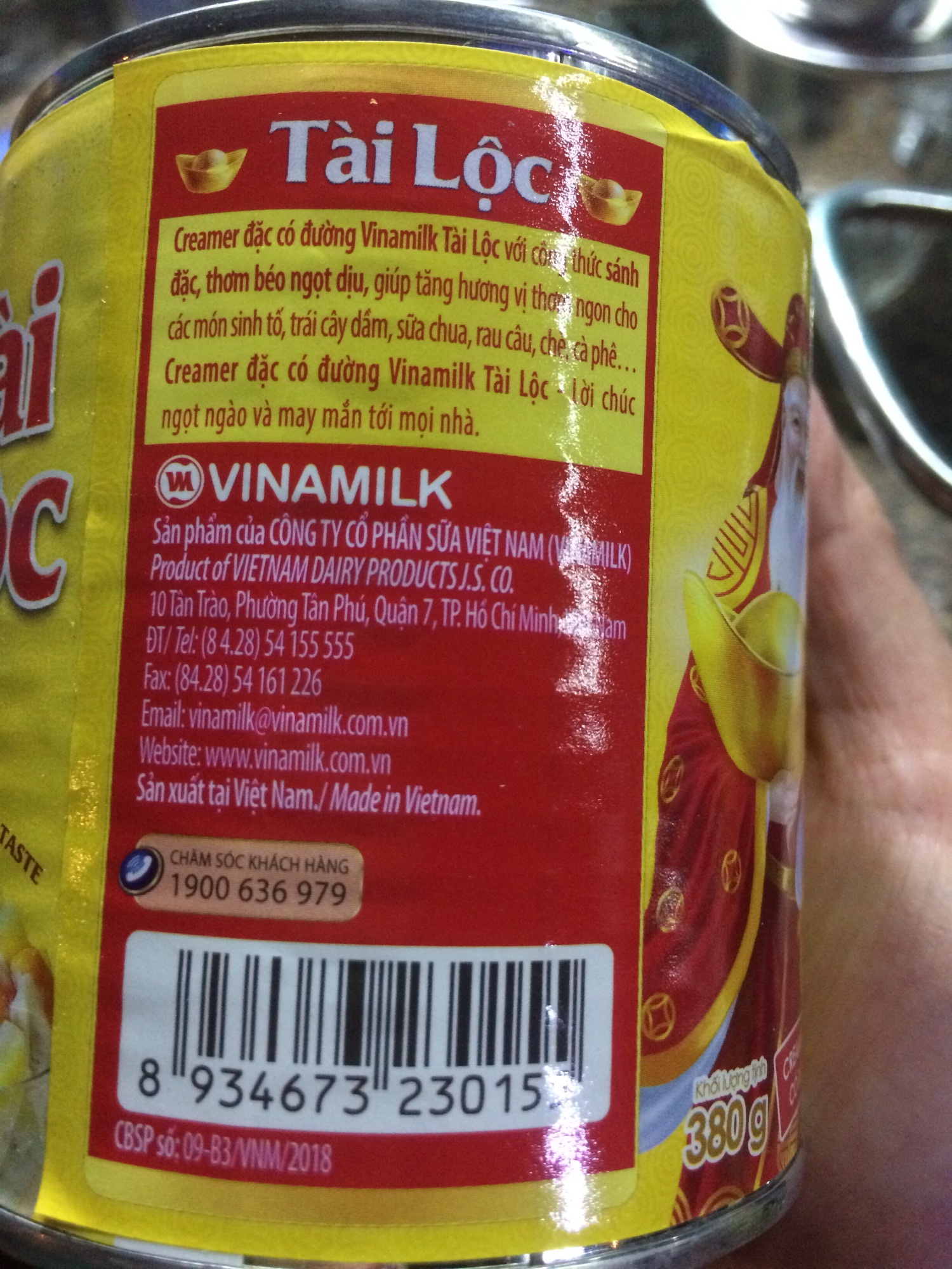 Sữa đặc vinamilk tài lộc 380g