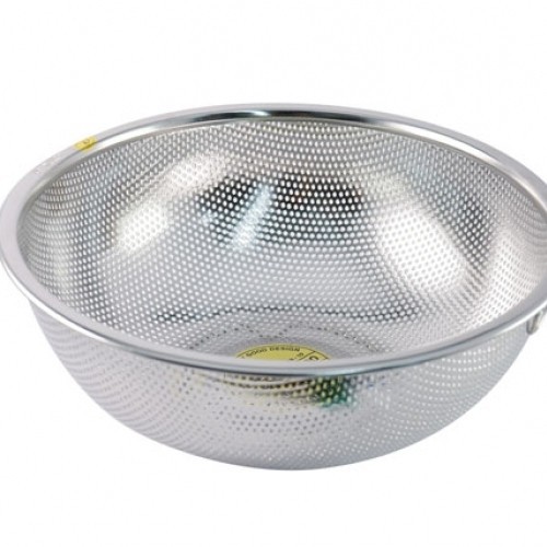 [HCM]Rổ INox Kích thước 28cm Vành Dày - Lỗ Nhỏ